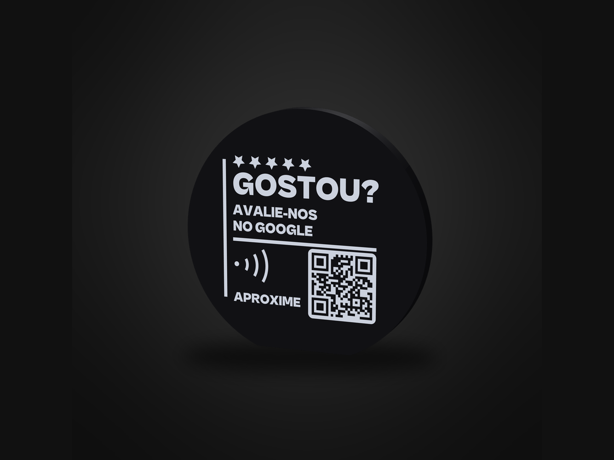PX Review Counter — disco sobre suporte de balcão