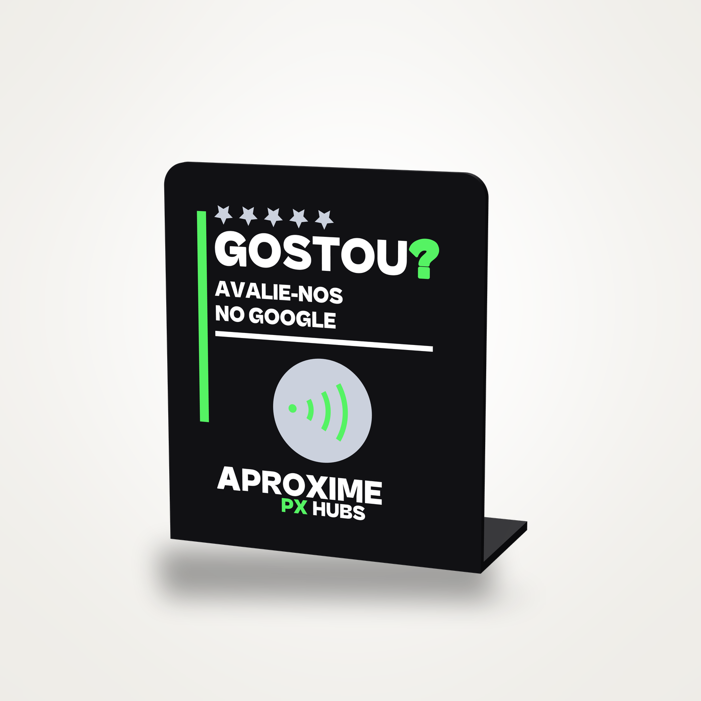 PX Review Stand Mini — placa pequena de balcão, apenas NFC